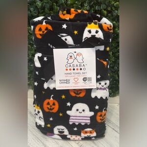 Casaba Halloween Ghost Pumpkin Mummy Witch Costume Bath Hand Towel Set of 2 NEW